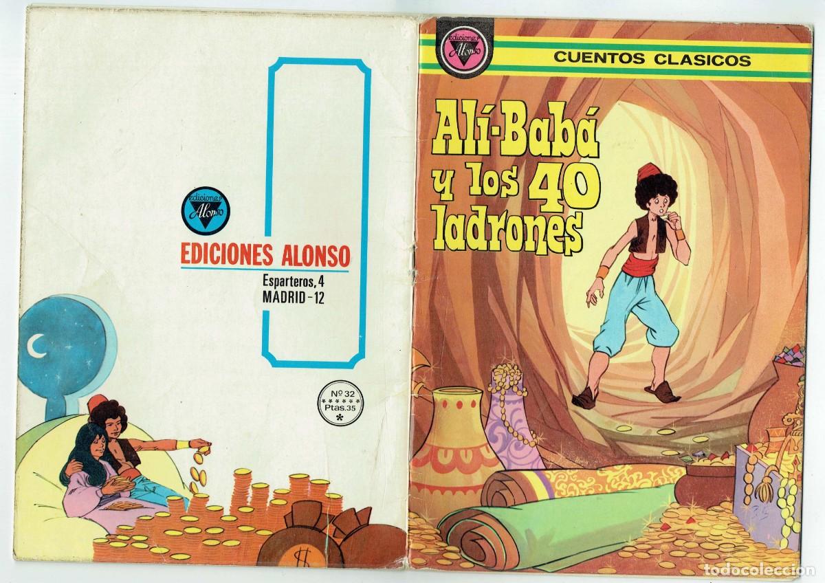 Libros de segunda mano: CUENTOS CL&Aacute;SICOS ALONSO. N&ordm; 32. AL&Iacute; BAB&Aacute; Y LOS 40 LADRONES. 1978.(C/E1) - Foto 1