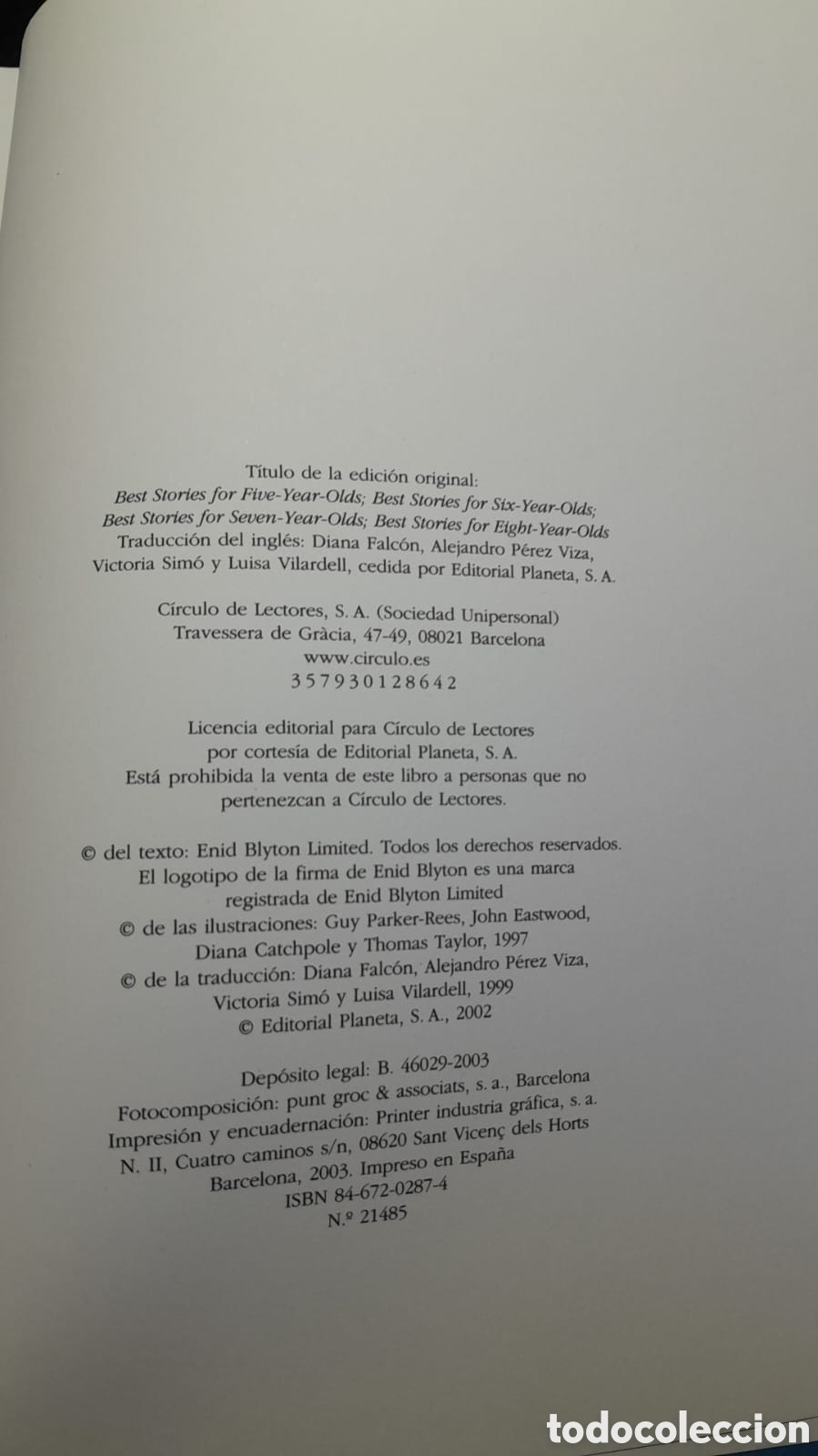 Libros de segunda mano: CUENTOS PARA IRSE A LA CAMA , ENID BLYTON circulo de lectores - Foto 3