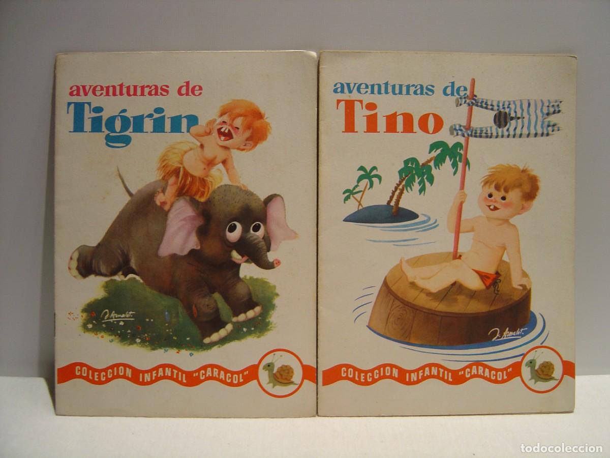 Libros de segunda mano: AVENTURAS DE TIGRIN - AVENTURAS DE TINO - COLECCI&Oacute;N INFANTIL CARACOL FERMA