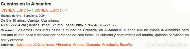 Libros de segunda mano: CUENTOS DE LA ALHAMBRA PARA NI&Ntilde;OS - Foto 2