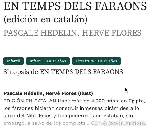 Libros de segunda mano: LLIBRE JUVENIL En temps de los faraons - Foto 2