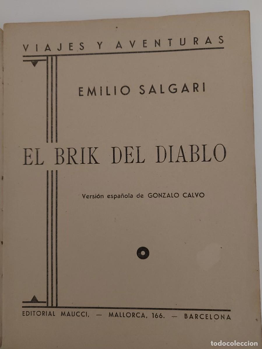 Libros de segunda mano: El Brik del diablo. Emilio Salgari - Foto 2