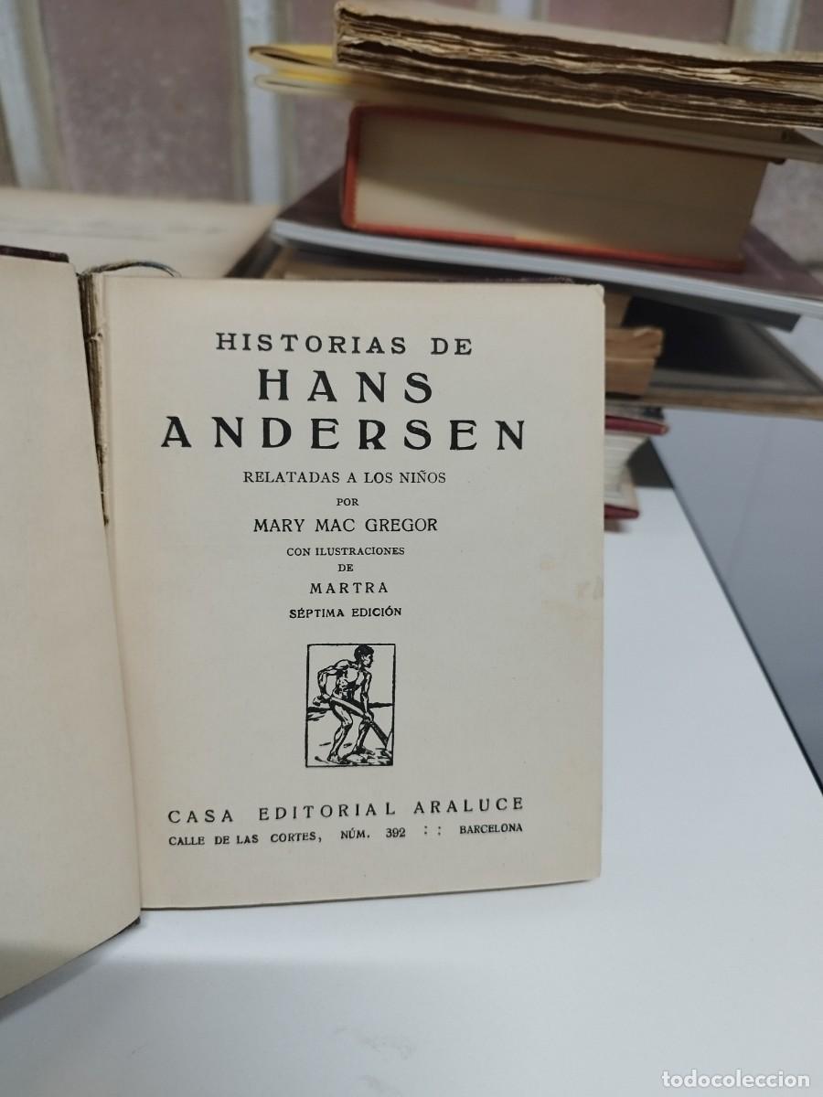 Libros de segunda mano: HISTORIAS DE HANS ANDERSEN. ARALUCE. 1937. - Foto 2