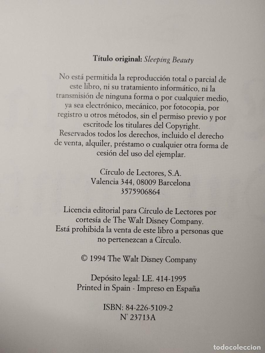 Libros de segunda mano: LA BELLA DURMIENTE - DISNEY - CIRCULO DE LECTORES - 1995 - CON SOBRECUBIERTA - Foto 3