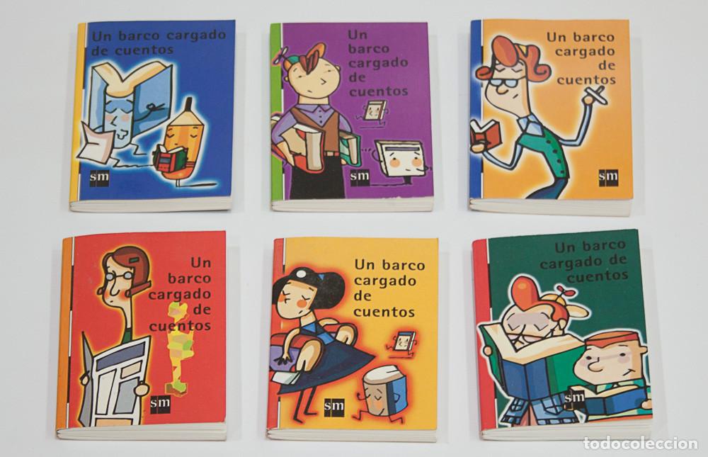 Libros de segunda mano: 6 MINI LIBROS. UN BARCO CARGADO DE CUENTOS. SM. - Foto 1