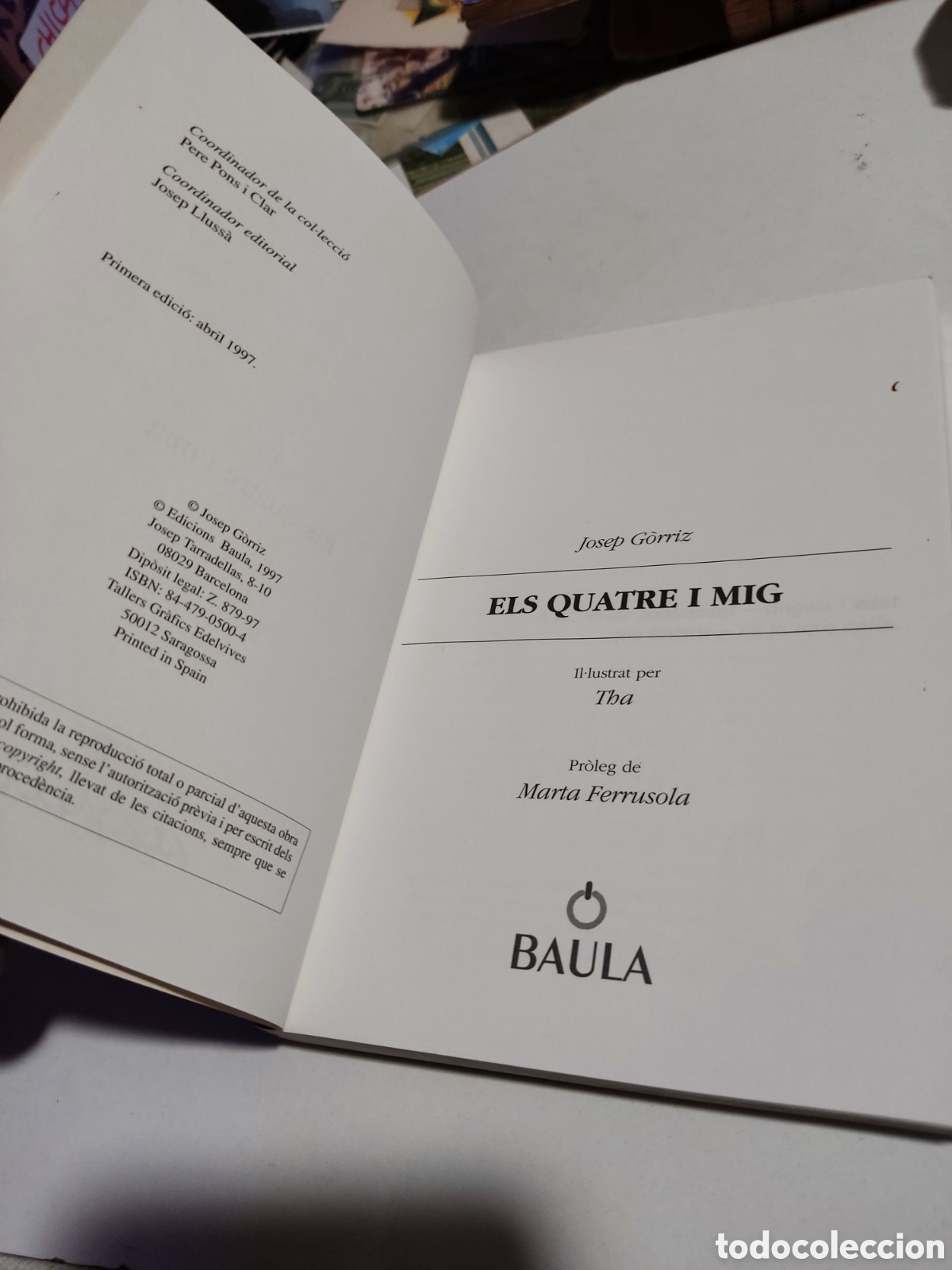 Libros de segunda mano: Libro els cuatre i mig de Josep Gorriz - Foto 2