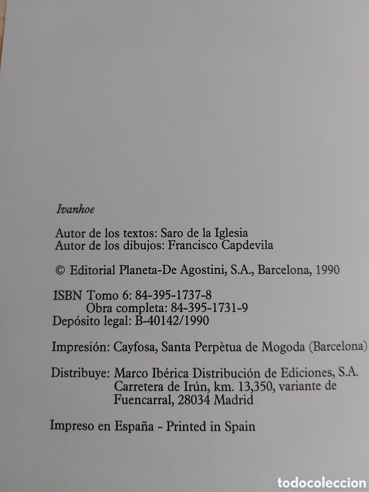 Libros de segunda mano: IVANHOE $ WALTER SCOTT $ PLANETA DE AGOSTI $ 1990 - Foto 3