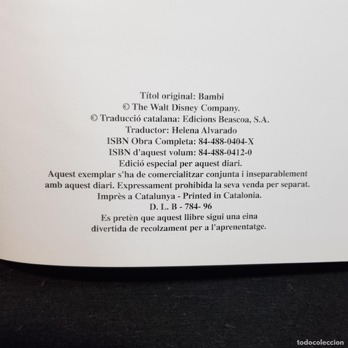 Libros de segunda mano: BAMBI - DISNEY - EDICI&Oacute; CATAL&Aacute; - ED. BEASCOA / 43 - Foto 4
