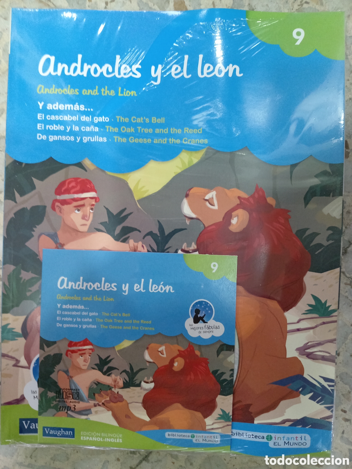 Libros de segunda mano: CUENTO Y CD ANDROCLES Y EL LEON N&ordm; 9 NUEVO PRECINTADO BILINGUE VAUGHAN - Foto 1