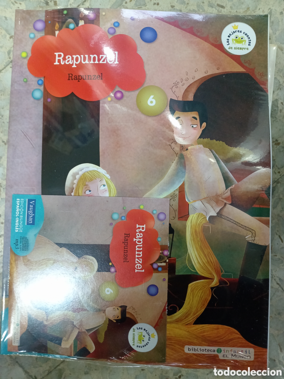 Libros de segunda mano: CUENTO Y CD RAPUNZEL N&ordm; 6 NUEVO PRECINTADO BILINGUE VAUGHAN - Foto 1