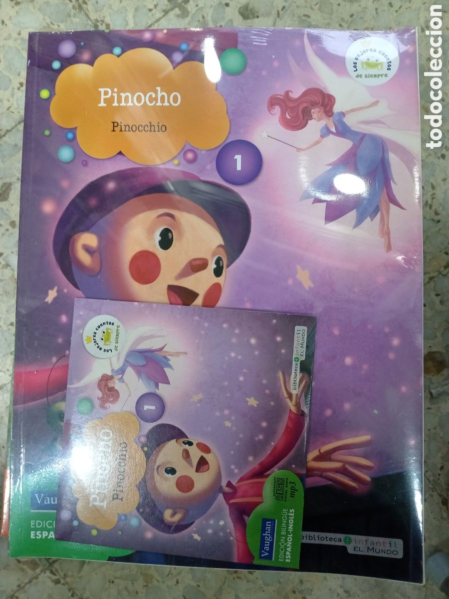 Libros de segunda mano: CUENTO Y CD PINOCHO N&ordm; 1 NUEVO PRECINTADO BILINGUE VAUGHAN - Foto 1