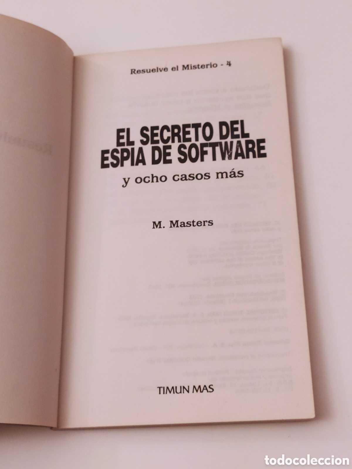 Libros de segunda mano: EL SECRETO DEL ESPIA DE SOFTWARE - M. MASTER - ED. TIMUN MAS 1985 - Foto 5