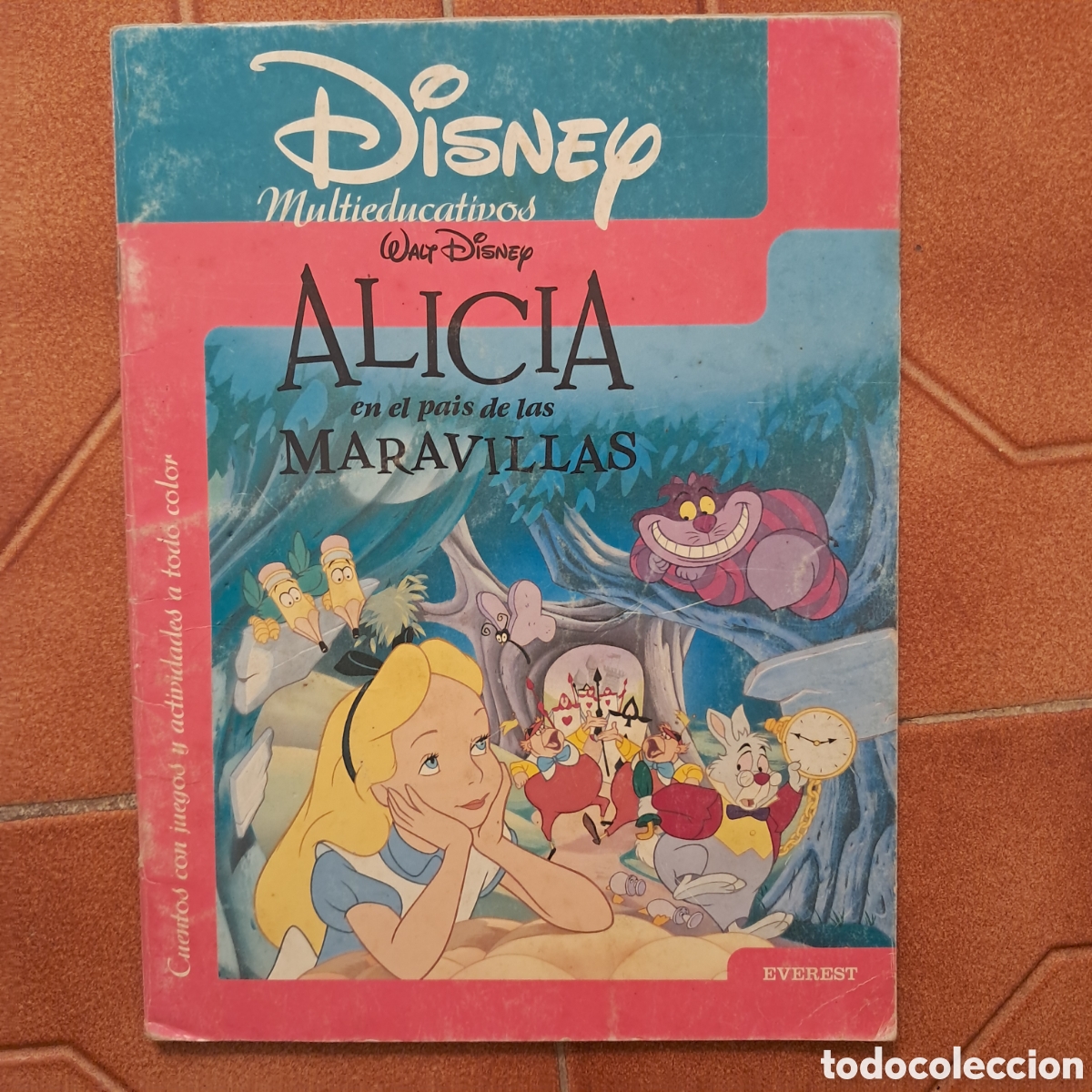 Libros de segunda mano: Alicia en el p&aacute;is de las maravillas Disney multieducativos (Everest Gaviota 1999) Cuentos con juegos