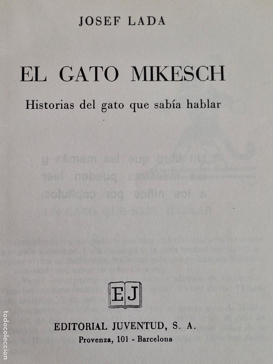Libros de segunda mano: EL GATO MIKESCH. JOSEF LADA 1968 - Foto 4