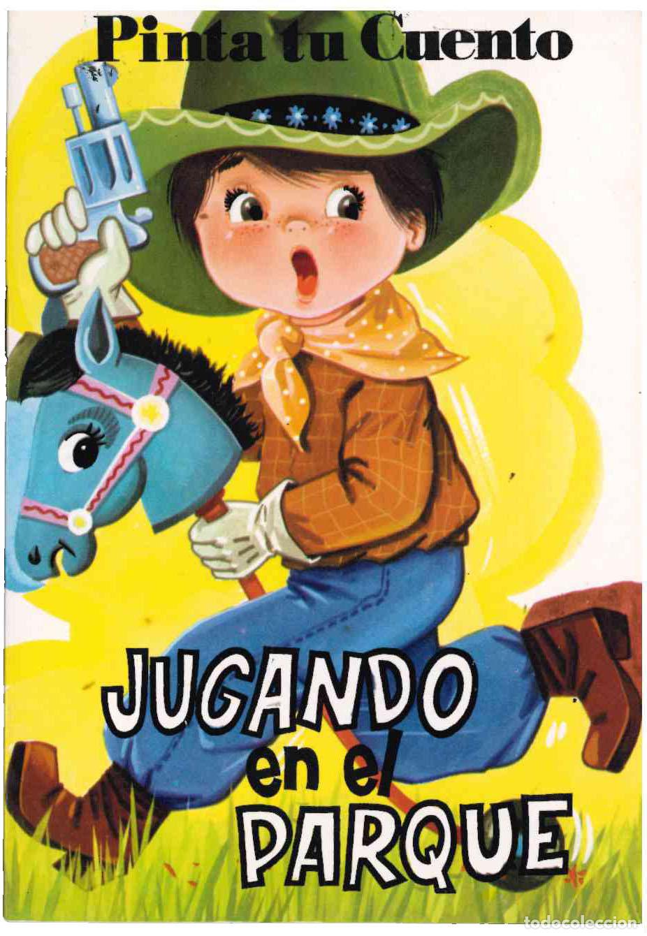 Libros de segunda mano: Pinta tu Cuento. Jugando en el parque. Editorial Antalbe - Foto 1