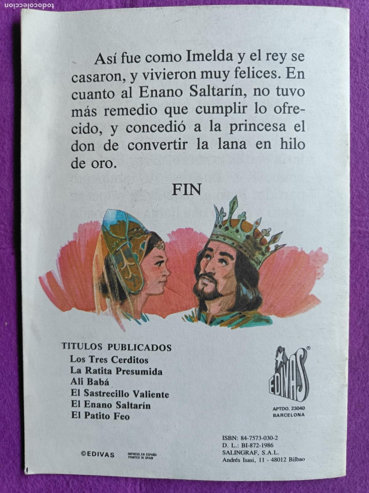 Libros de segunda mano: LIBRO CUENTO EL ENANO SALTARIN EDIVAS 1986 CN - Foto 3