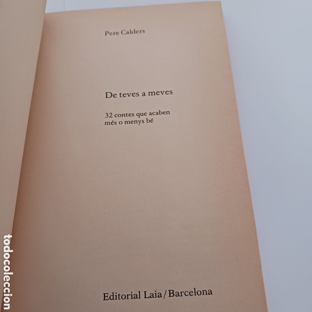Libros de segunda mano: De Teves a meves de Pere Calders - Foto 3