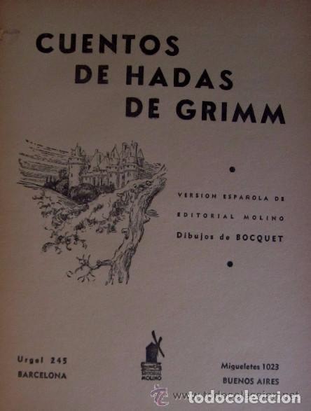 Libros de segunda mano: CUENTOS DE HADAS DE GRIMM - PRIMERA EDICION 1942 - Foto 2