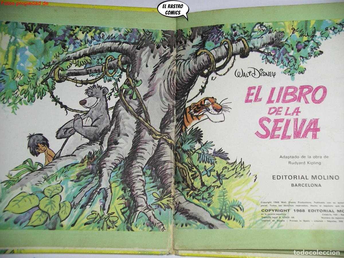 Libros de segunda mano: El libro de la selva, ed. Molino 1968, Walt Disney - Foto 4