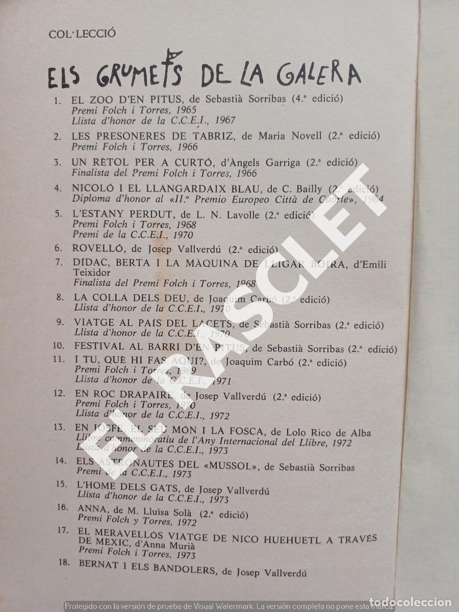 Libros de segunda mano: EN ROC DRAPAIRE - JOSEP VALLVERD&Uacute; - Foto 7