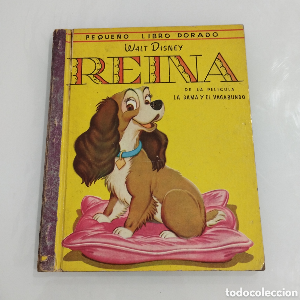 Libros de segunda mano: Peque&ntilde;o libro dorado Walt Disney Reina, de la pel&iacute;cula La dama y el vagabundo.