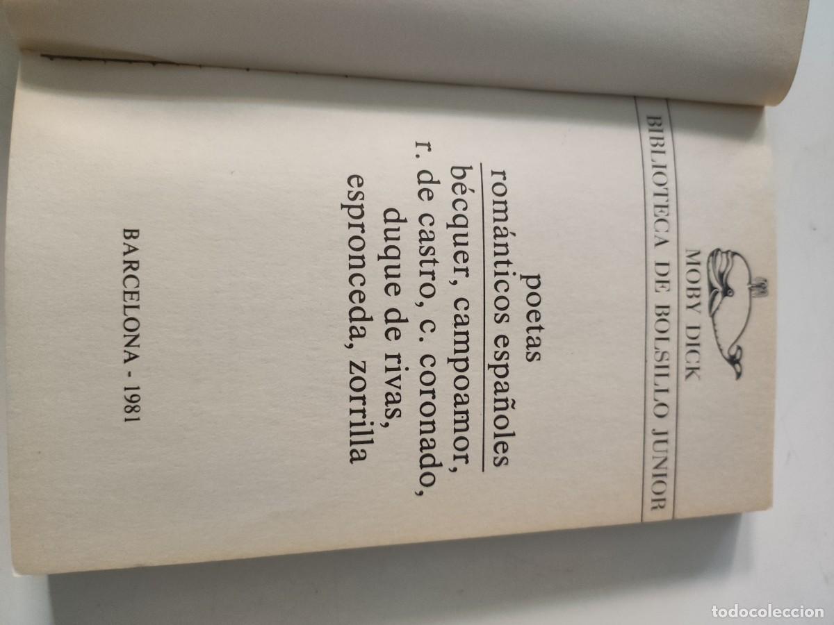 Libros de segunda mano: Poemas rom&aacute;nticos espa&ntilde;oles. VVAA. Moby Dick - Foto 3