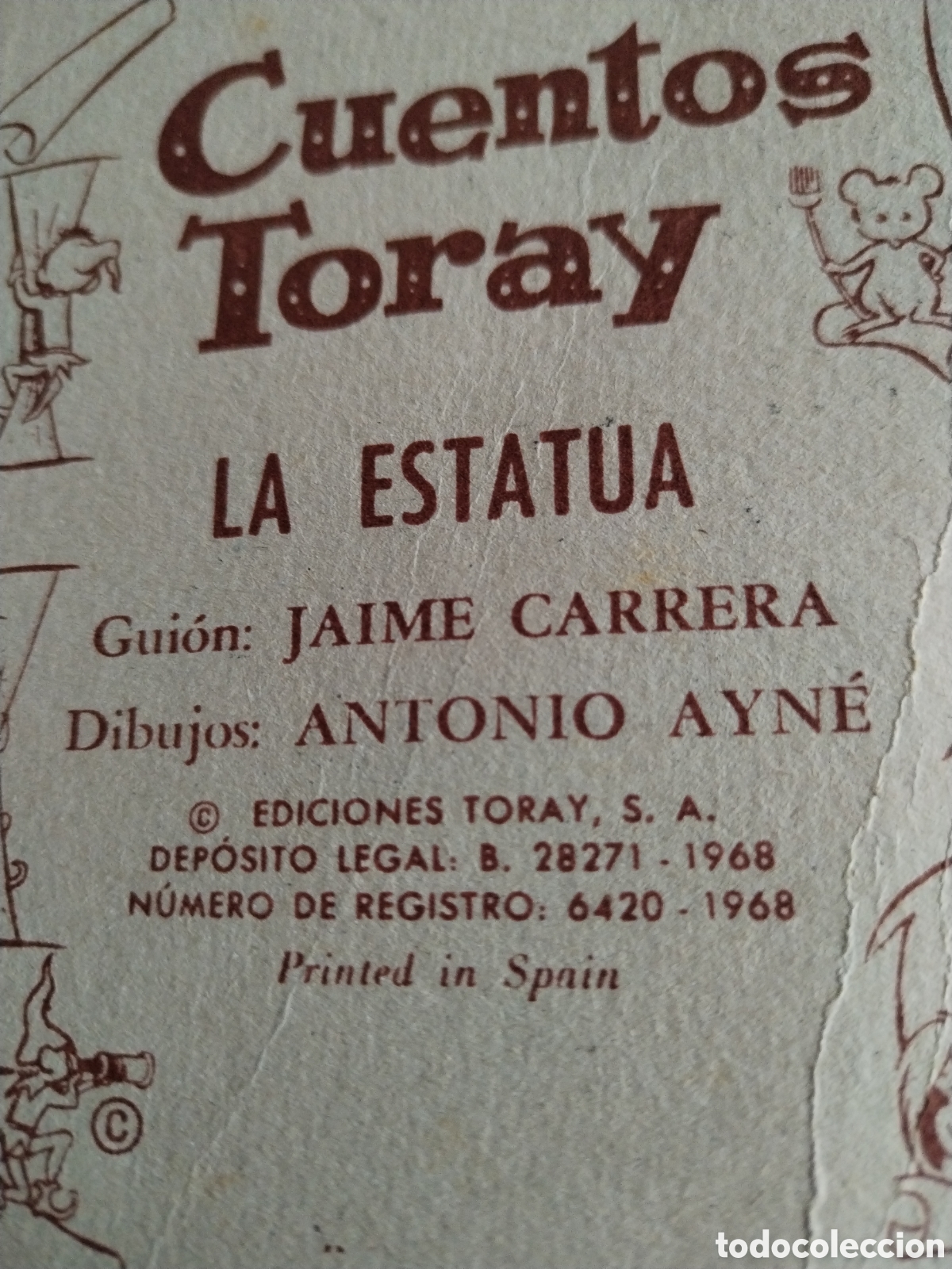 Libros de segunda mano: Cuento ediciones Toray La estatua 1968 Troquelado - Foto 5