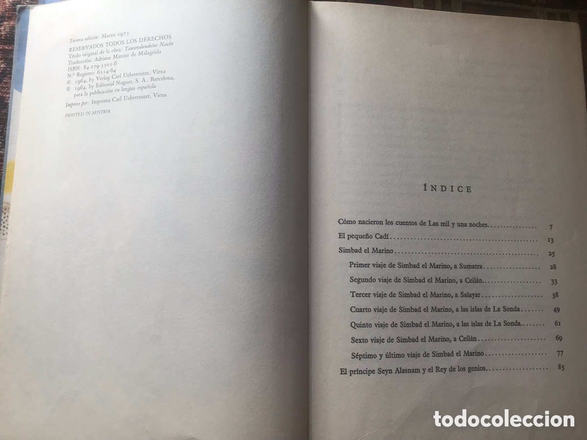Libros de segunda mano: Cuentos de las mil y una noches. Noguer - Foto 4