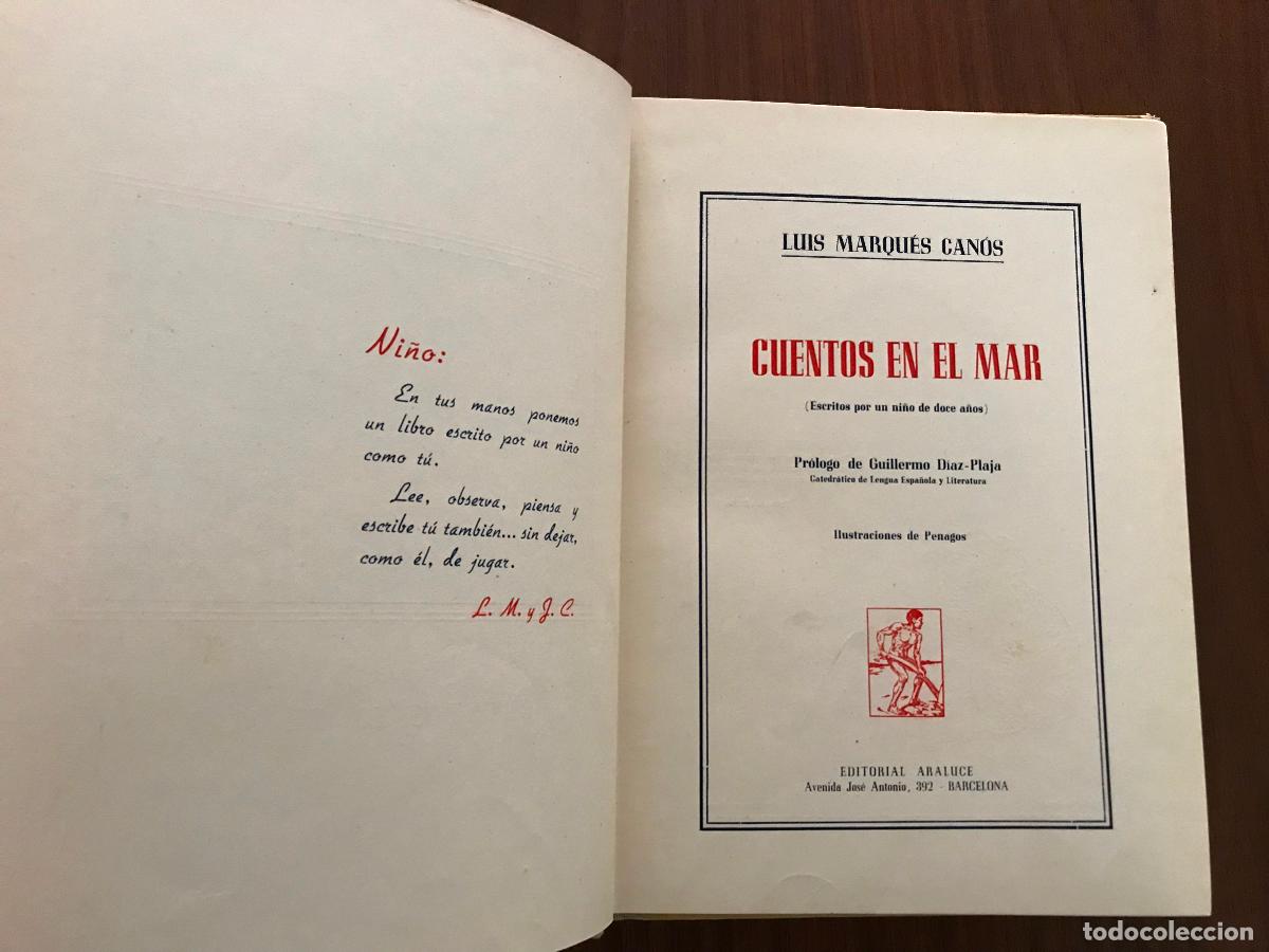 Libros de segunda mano: CUENTOS EN EL MAR , LUIS MARQU&Eacute;S CAN&Oacute;S , EDITORIAL ARALUCE - Foto 2