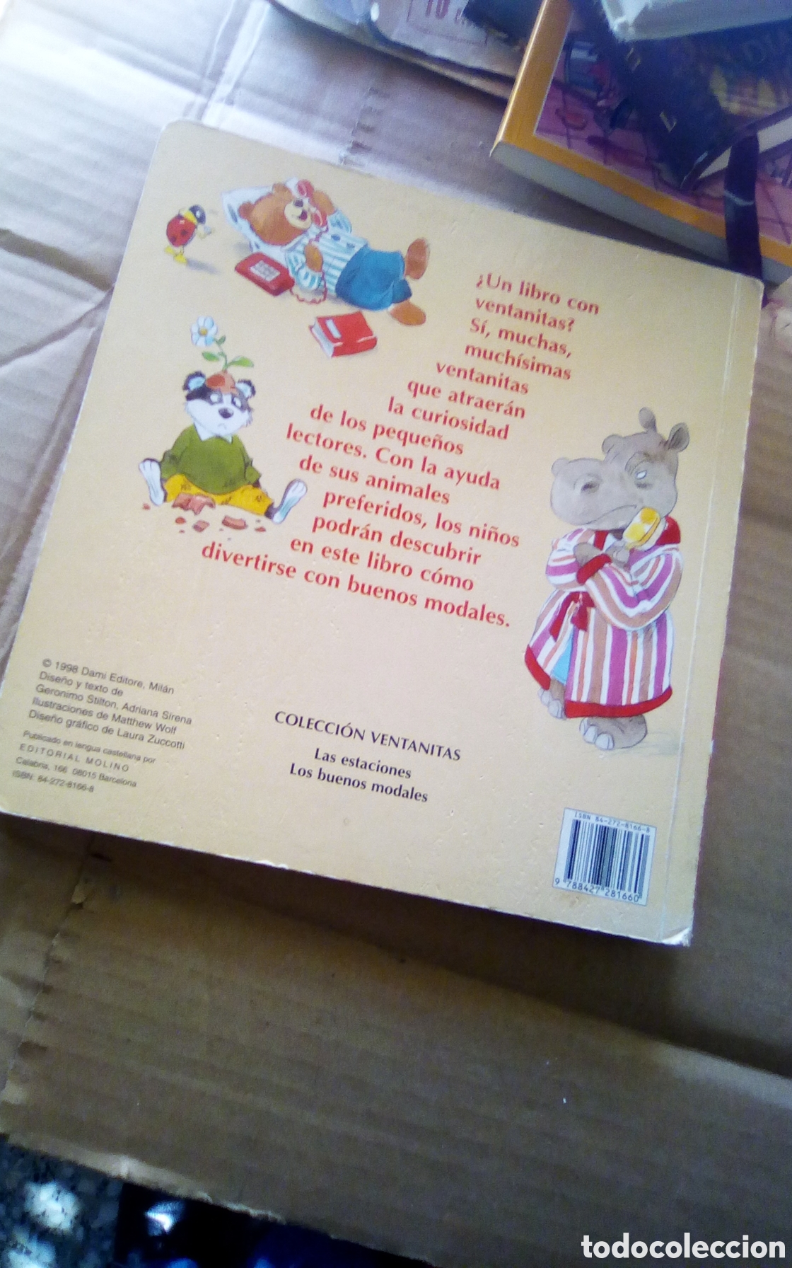 Libros de segunda mano: Un libro con ventanitas? Los buenos modales. Geronimo Stilton, Adriana Sirena. Matthew Wolf. 1998. - Foto 8