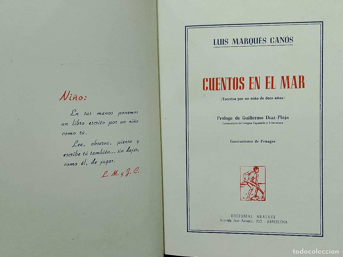 Libros de segunda mano: Luis Marqu&eacute;s Can&oacute;s: Cuentos en el mar (Editorial Araluce. 1945) - Foto 4