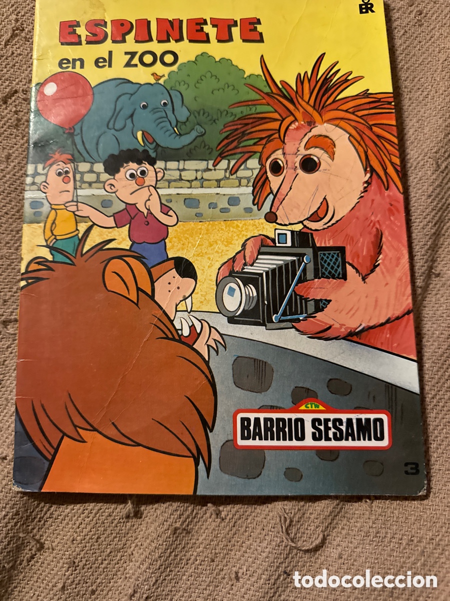 Libros de segunda mano: Cuentos Tele-Relieve n⁰3 Espinete en el Zoo Ed. Roma 1986 Troquelado Barrio S&eacute;samo Vintage Retro