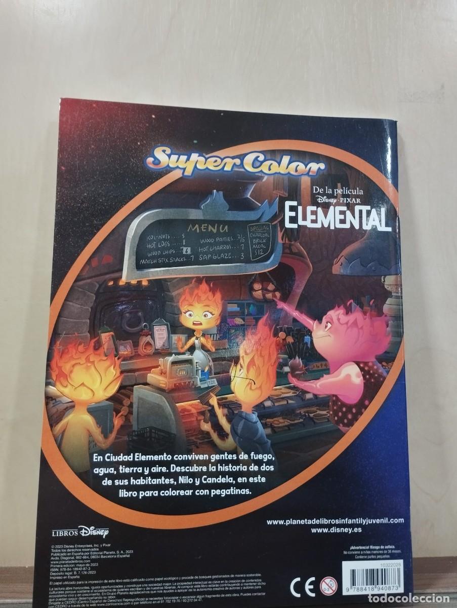Libros de segunda mano: Elemental. Supercolor: Libro para colorear con pegatinas (Disney. Elemental) - Foto 2