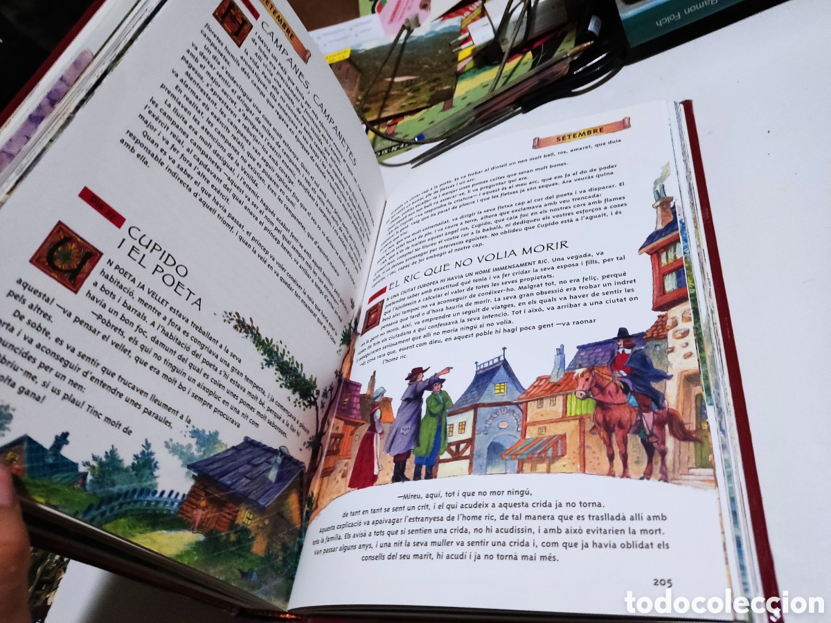 Libros de segunda mano: Libro 365 contes en catal&aacute;n - Foto 4