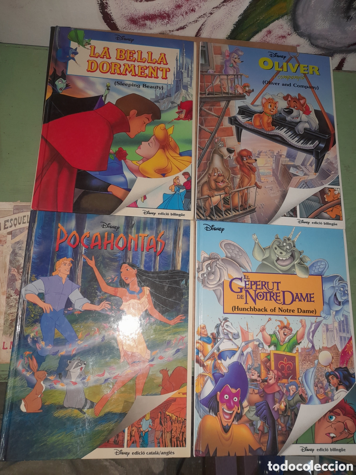 Libros de segunda mano: Colecci&oacute;n Biling&uuml;e Disney, 4 volumenes