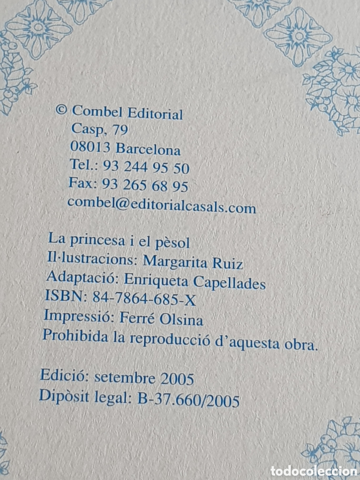 Libros de segunda mano: CO,4. La Princesa I El Pesol, Editorial Combel, Edici&oacute; Setembre 2005. - Foto 3