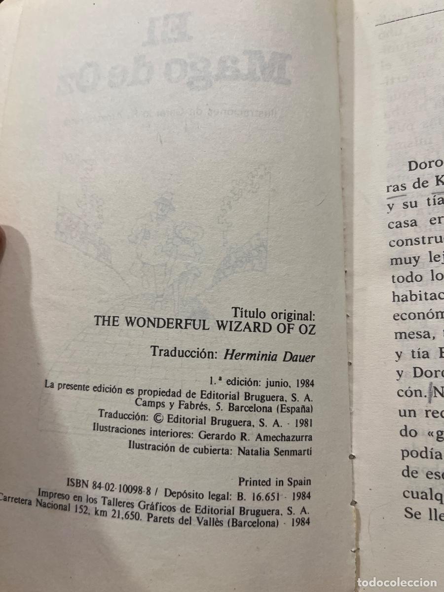 Libros de segunda mano: Libro El Mago de Oz | L Frank Baum | 1984 - Foto 3