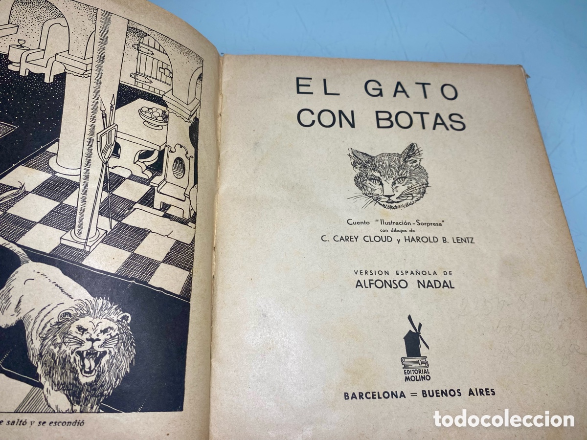 Libros de segunda mano: Libro El Gato Con Botas. Ilustracion sorpresa. 1940 - Foto 4