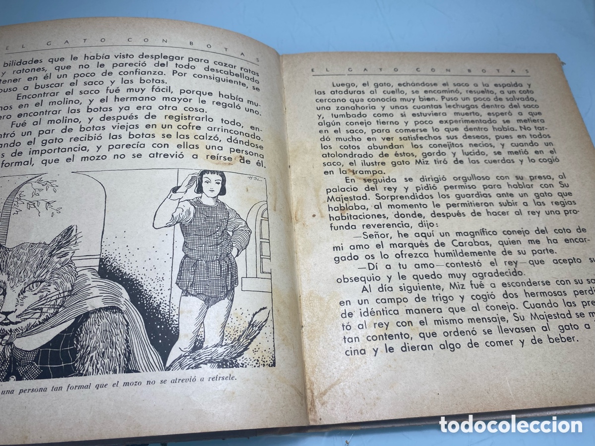 Libros de segunda mano: Libro El Gato Con Botas. Ilustracion sorpresa. 1940 - Foto 5