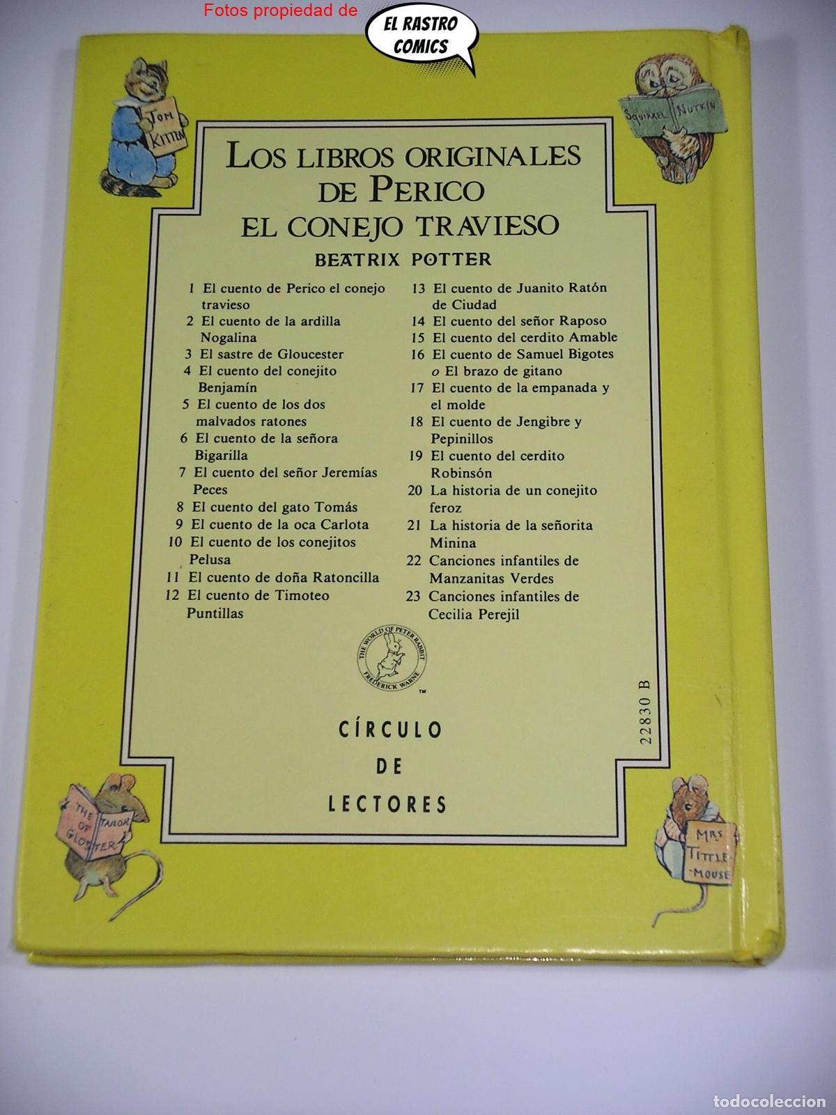 Libros de segunda mano: El cuento de Samuel Bigotes, El brazo de gitano, Beatrix Potter, C&iacute;rculo de lectores, Debate, Perico - Foto 3