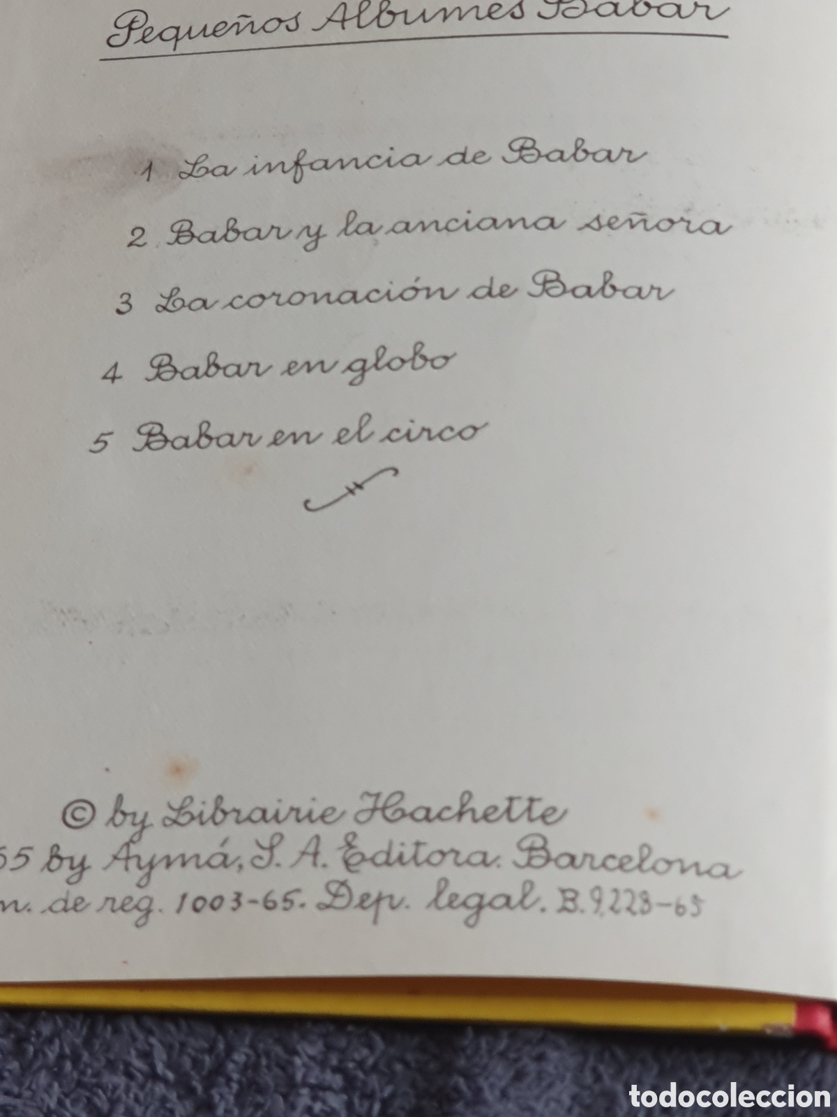 Libros de segunda mano: L19. Babar En El Circo - Jean De Brunhoff, Aym&aacute; Editora 1965. - Foto 5