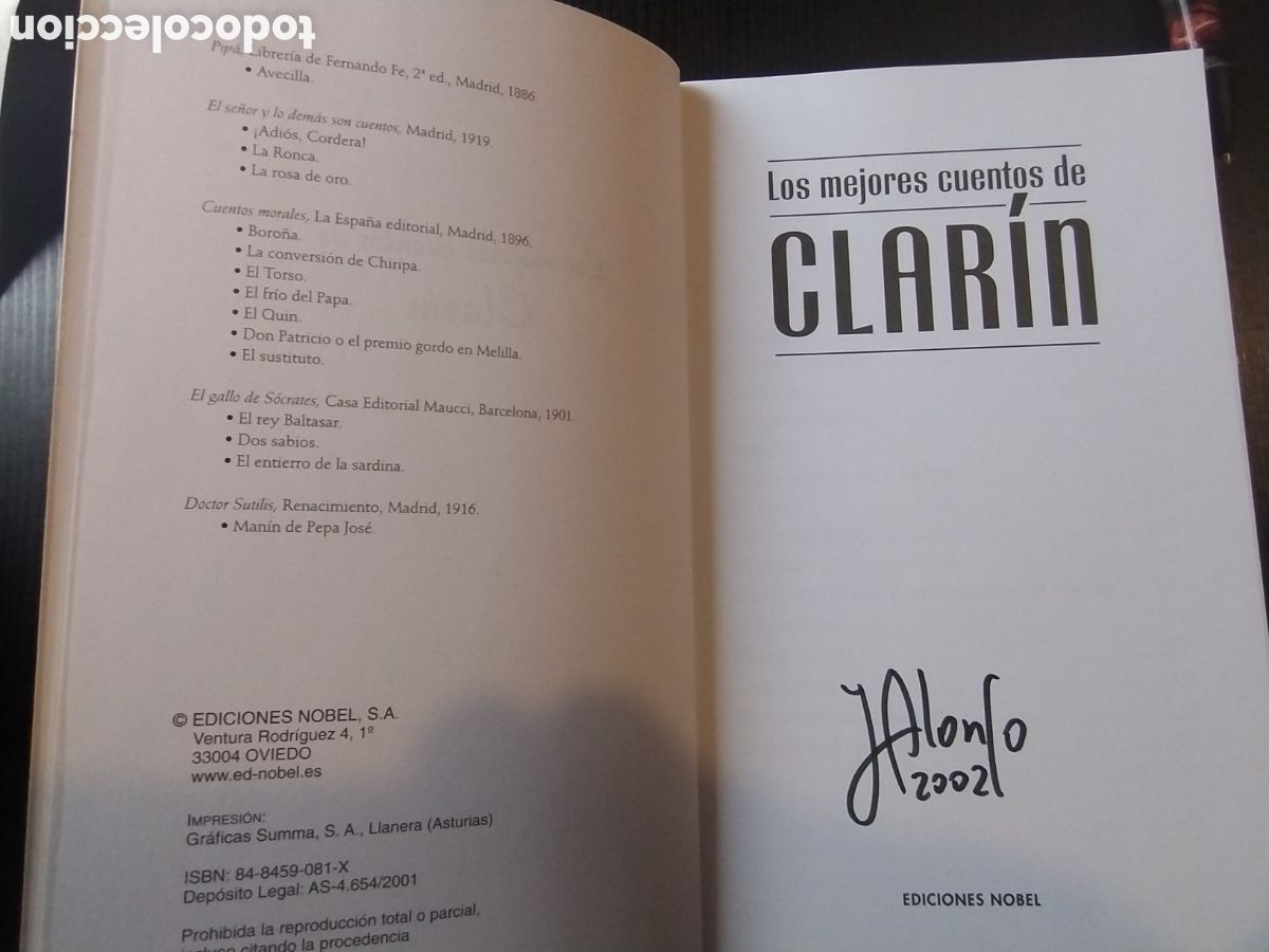 Libros de segunda mano: Los mejores cuentos de Clar&iacute;n - Foto 3