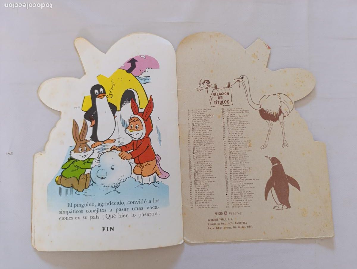 Libros de segunda mano: CUENTO TROQUELADO EL PING&Uuml;INO TURISTA - EDICIONES TORAY, 1966 (BF) - Foto 6