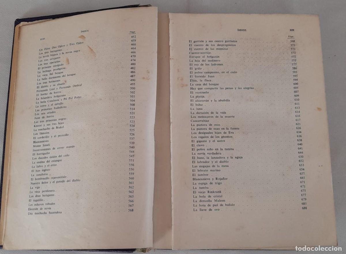 Libros de segunda mano: CUENTOS COMPLETOS DE LOS HERMANOS GRIMM, ED. LABOR, DE 1955 - Foto 5