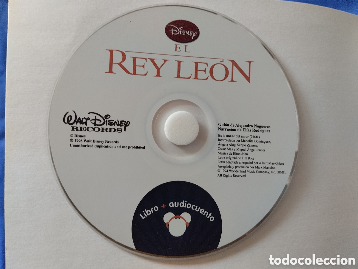 Libros de segunda mano: EL REY LE&Oacute;N LIBRO+AUDIOCUENTO. DISNEY - Foto 7