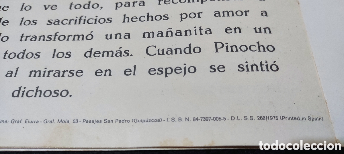 Libros de segunda mano: Pinocho. Ediciones Vulcano 1975 - Foto 5