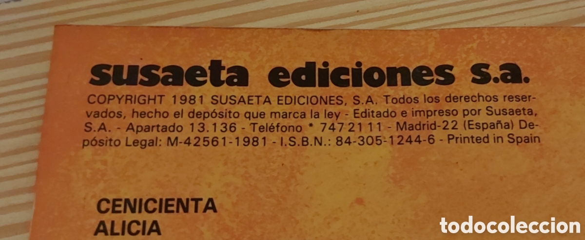 Libros de segunda mano: Cenicienta de Cuentos Ilusi&oacute;n, Suseta Ediciones 1981 - Foto 3