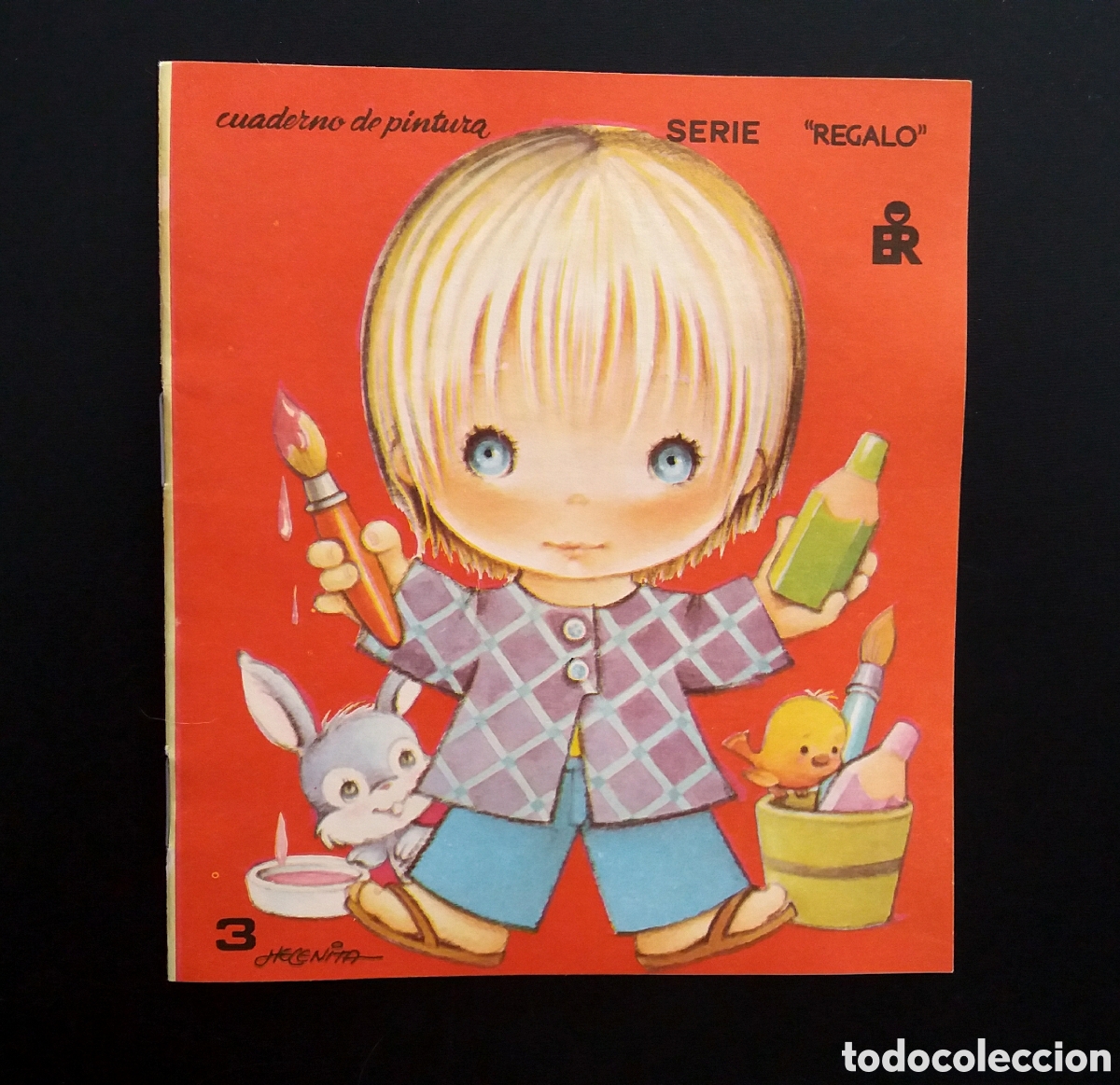 Libros de segunda mano: CUADERNO DE PINTURA serie &rdquo;REGALO&rdquo; HELENITA editorial ROMA 1983 libro librito colorear pintar ni&ntilde;os