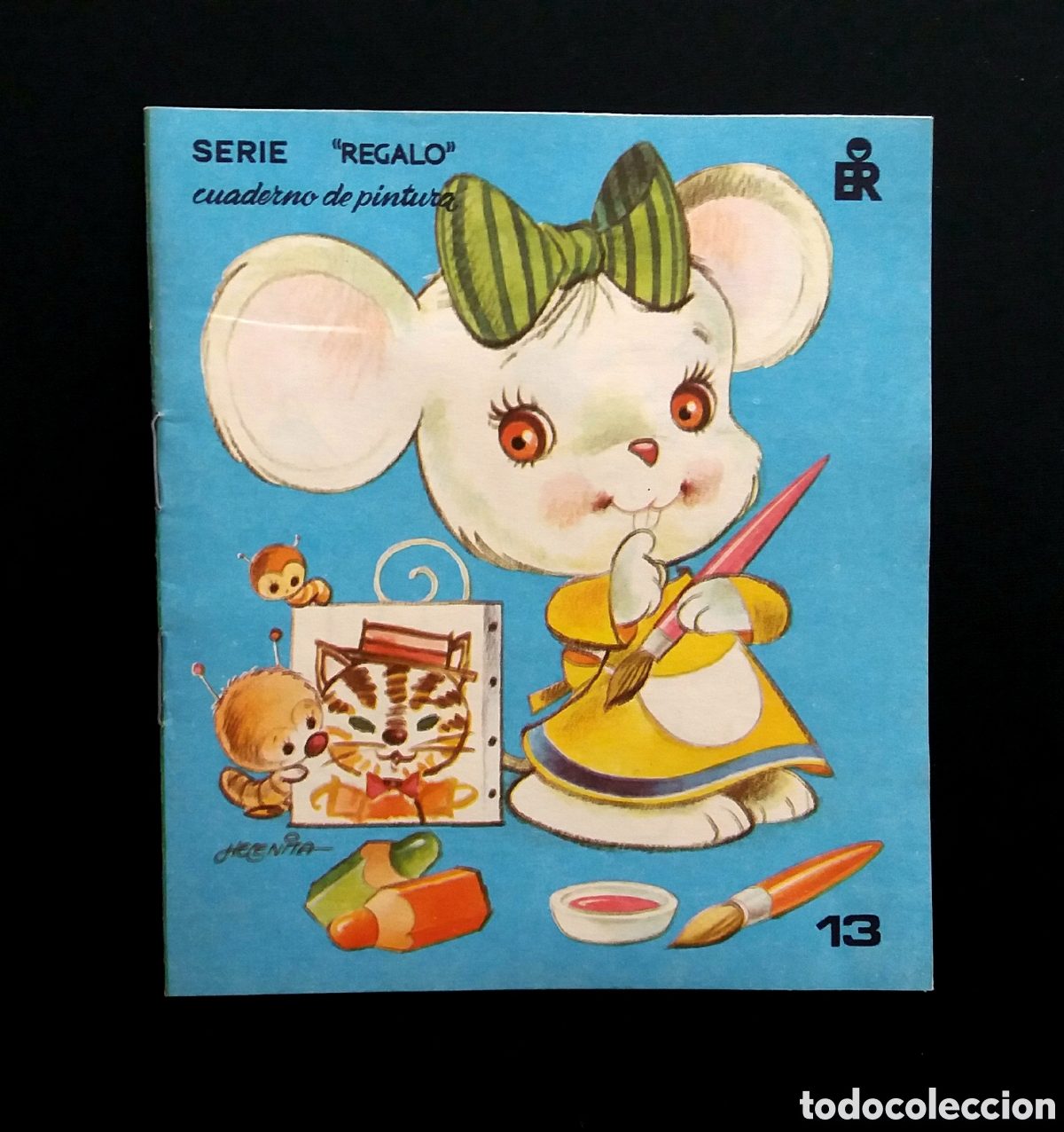 Libros de segunda mano: CUADERNO DE PINTURA serie &rdquo;REGALO&rdquo; HELENITA editorial ROMA 1983 libro librito colorear pintar ni&ntilde;os