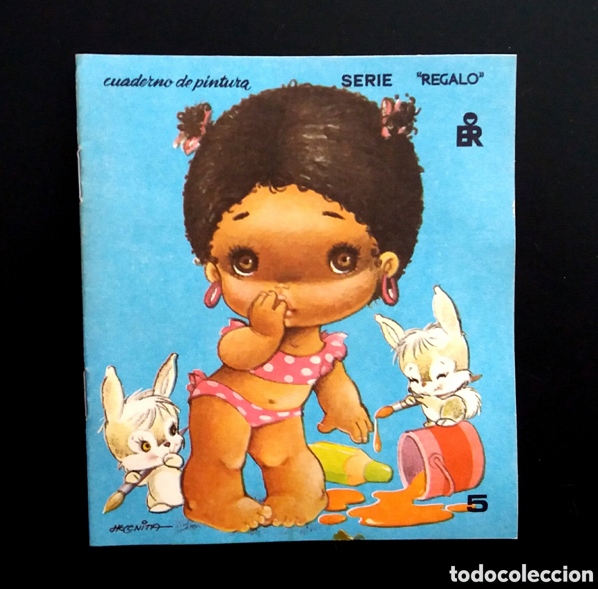Libros de segunda mano: CUADERNO DE PINTURA serie &rdquo;REGALO&rdquo; HELENITA editorial ROMA 1983 libro librito colorear pintar ni&ntilde;os